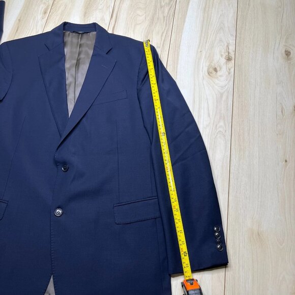 346 Brooks Brothers Mens Blue Explorer Fitzgerald Fit Sport Coat Blazer Size 42R - Picture 12 of 13